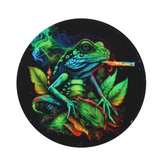 Wild Fire Grinder – Neon Animals 4-részes fém daráló - Cigarettát szívó gyík