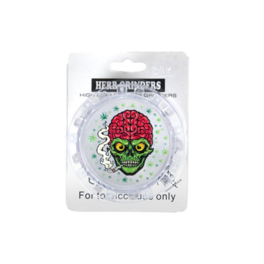 Műanyag hajókormány alakú dohányőrlő 2 részes marihuána levél mintákkal - Egész dobozos kivitel