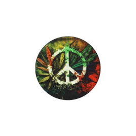 Wildfire fekete színű dohányőrlő 4 részes - Marihuána levél mintákkal 2