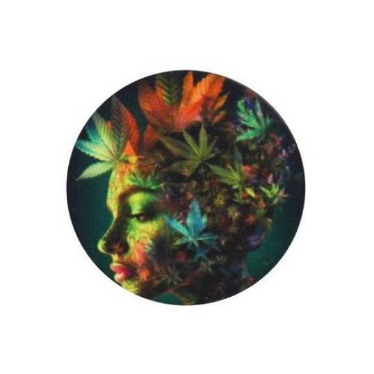 Wildfire fém dohányőrlő 4 részes - Színes cannabis mintákkal 3