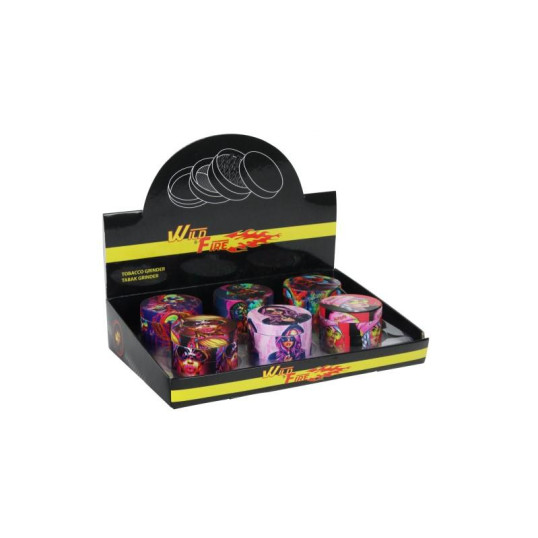 Wildfire dohányőrlő színes mintákkal 4 részes - Egész tálcás kivitel