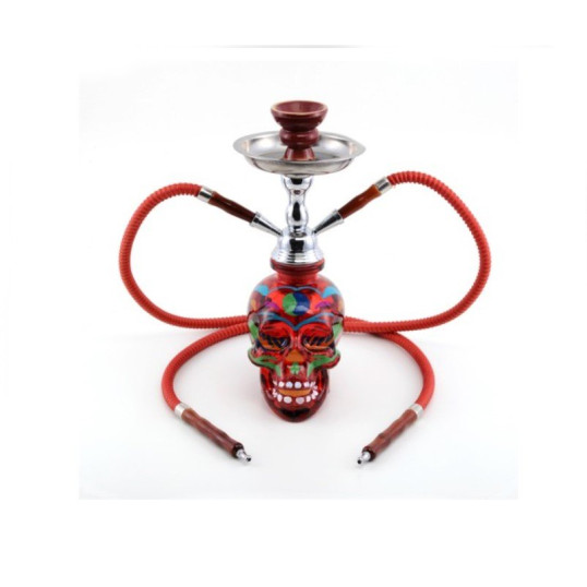 Atomic La Catrina Shisha 2 csöves, 45 cm, piros - Több csöves vízipipa