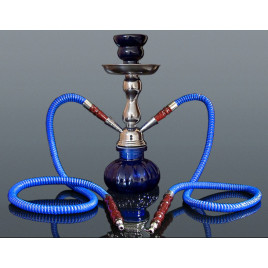 Hookah kisméretű kék színű shisha - 2 csöves