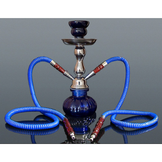 Hookah kisméretű kék színű shisha - 2 csöves