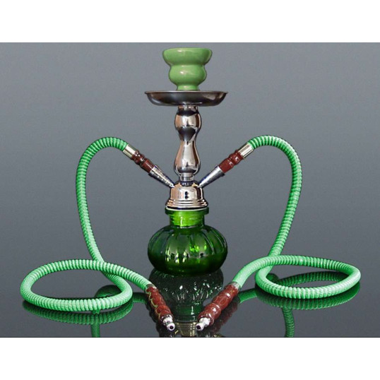 Hookah kisméretű zöld színű shisha - 2 csöves