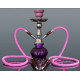Hookah kisméretű rózsaszín színű shisha - 2 csöves - 25 cm