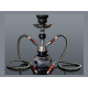 Hookah Camel Black kisméretű szürke színű shisha - 2 csöves