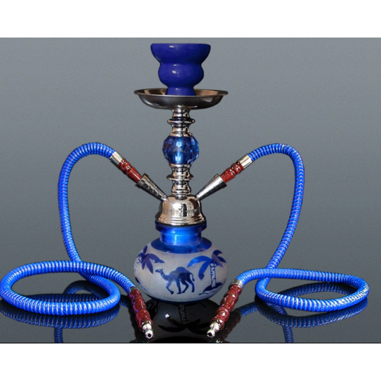 Hookah Camel kisméretű kék színű shisha - 2 csöves