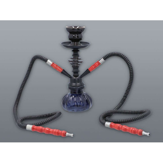 Hookah kisméretű pure black shisha - 2 csöves