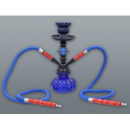 Hookah Kobalt kisméretű kék színű shisha - 2 csöves