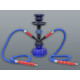 Hookah Kobalt kisméretű kék színű shisha - 2 csöves