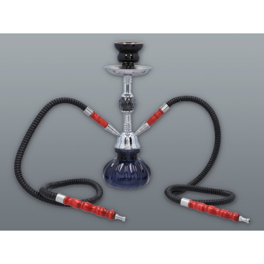 Hookah Elegáns kisméretű sötétkék színű shisha - 2 csöves