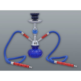 Hookah Elegáns kisméretű kék színű shisha - 2 csöves