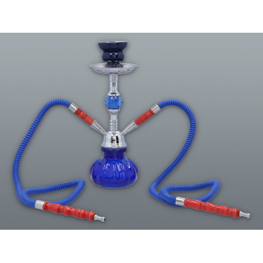 Hookah Elegáns kisméretű kék színű shisha - 2 csöves