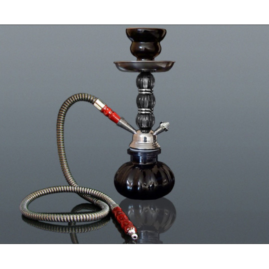 Hookah fekete vízipipa 1 csöves 28 cm
