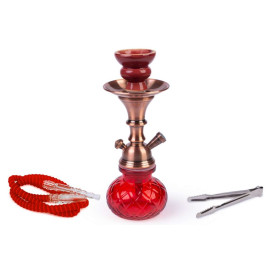 Weelov utazó piros színű vízipipa - 1 csöves - 25,5 cm