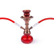 Hookah piros vízipipa 2 csöves 25,5 cm