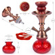 Hookah piros vízipipa 2 csöves 25,5 cm