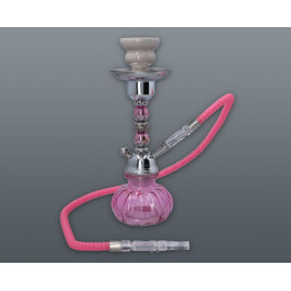 Hookah rózsaszín vízipipa 1 csöves 29 cm