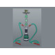 Arab stílusú zöld színű shisha - 2 csöves