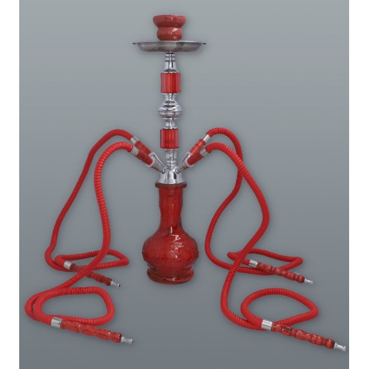 Hookah piros vízipipa 4 csöves 44 cm