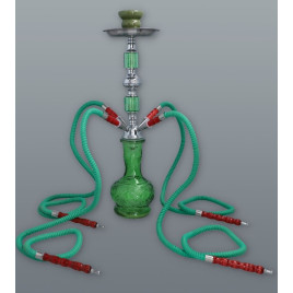 Hookah zöld vízipipa 4 csöves 44 cm
