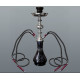 Hookah fekete vízipipa 4 csöves 46 cm