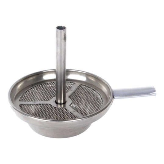 Nagyméretű króm színű vízipipa átlátszó víztartallyállal 63 cm - 1 csöves