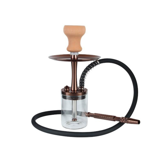 Kis méretű barna színű vízipipa 33 cm - 1 csöves