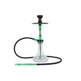 Zöld színű díszes vízipipa 55 cm - 1 csöves