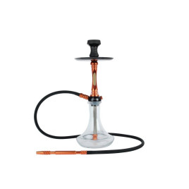 Narancssárga színű díszes vízipipa 55 cm - 1 csöves