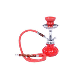 Piros színű kisméretű vízipipa - 1 csöves