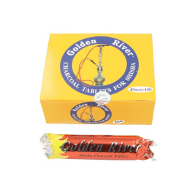 Golden River öngyulladó vízipipa szén, 40 mm – 10 x 10 db, egész dobozos kiszerelés