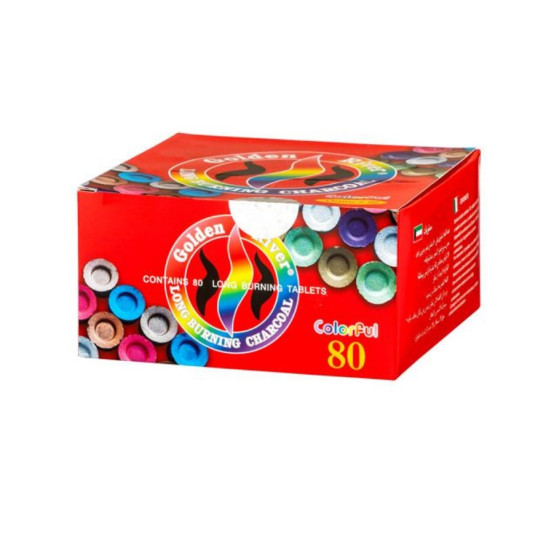Golden River Bunt öngyulladó vízipipa szén, 33 mm – 8 x 10 db, egész dobozos kiszerelés - Vízipipa szén