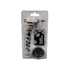 Dreamliner üvegpipa szett dohányőrlővel – jin-jang mintás