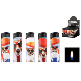 Angel újratölthető öngyújtó, napszemüveges kutya - 50db-os