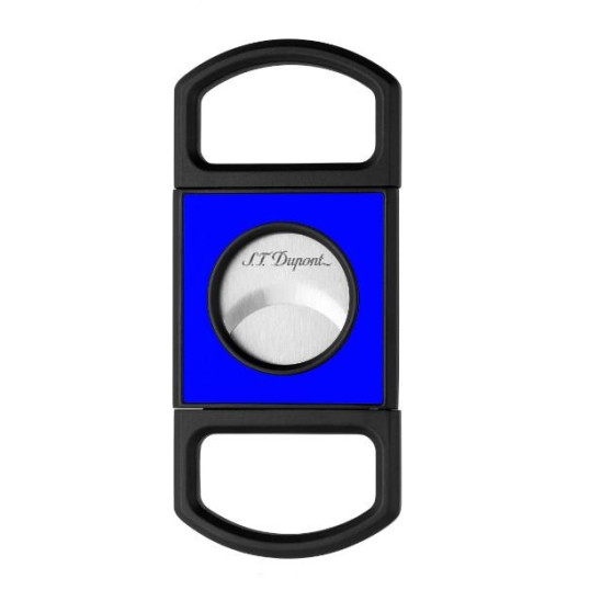 S.T. Dupont Double blade fluo blue, dupla pengés, kék színű szivarvágó 