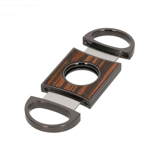 Adorini Double Blade Cutter szivarvágó – Gun Metal / Ebony