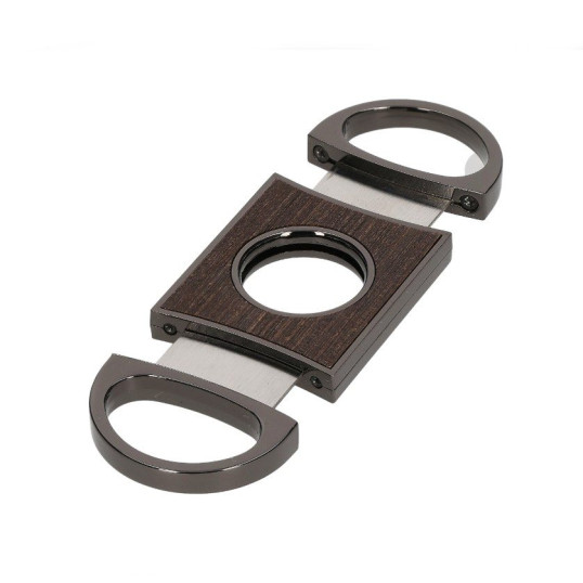 Adorini Double Blade Cutter szivarvágó – Gunmetal / Oak