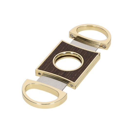 Adorini Double Blade Cutter szivarvágó – Gold / Oak