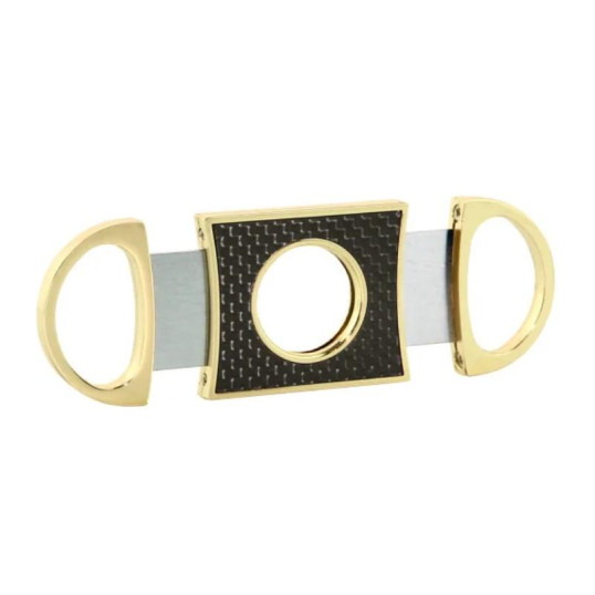 Adorini 23 mm-es arany színű dupla pengés szivarvágó, 57-es gyűrű méret - Karbon bevonatú