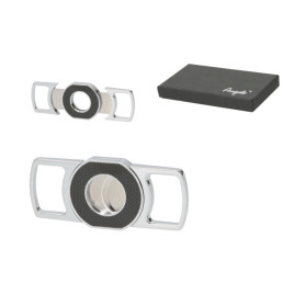 Angelo duplapengés szivarvágó – fekete karbon / króm, 58-as gyűrűméret