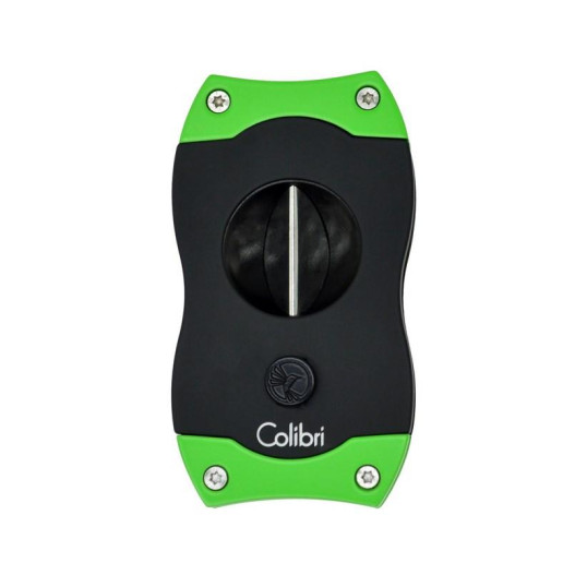 Colibri V-Cut Green, nemesacél pengéjü ék szivarvágó 23mm - zöld