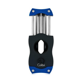 Colibri V-Cut Blue, nemesacél pengéjü ék szivarvágó 23mm - kék
