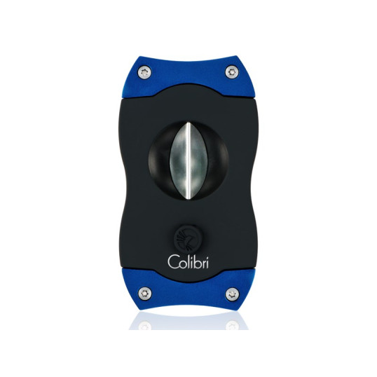 Colibri V-Cut Blue, nemesacél pengéjü ék szivarvágó 23mm - kék