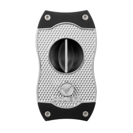 Colibri Diamond V-Cut, nemesacél pengéjű ék szivarvágó 23mm - króm és fekete színű pachmayr minta