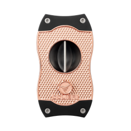 Colibri Diamond V-Cut, nemesacél pengéjű ék szivarvágó 23mm - rose arany és fekete színű pachmayr minta