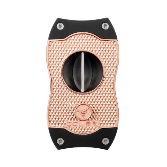 Colibri Diamond V-Cut, nemesacél pengéjű ék szivarvágó 23mm - rose arany és fekete színű pachmayr minta