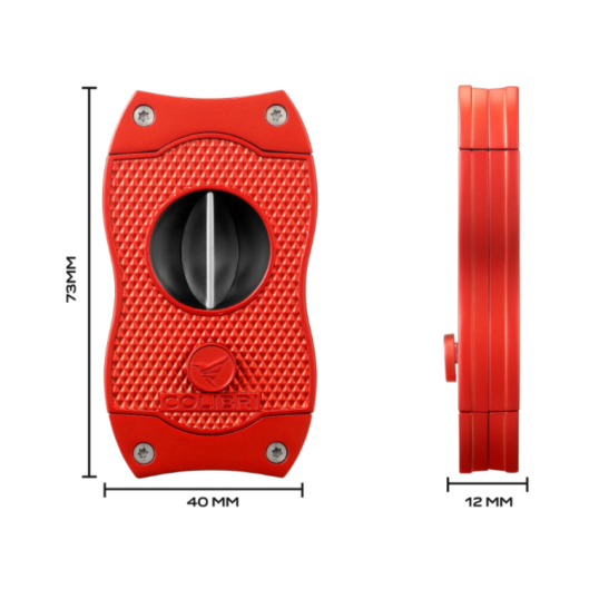 Colibri Diamond V-Cut, nemesacél pengéjű ék szivarvágó 23mm - piros színű pachmayr minta
