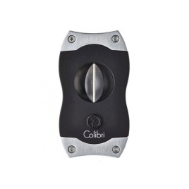 Colibri V-Cut Brushed Chrome, nemesacél pengéjü ék szivar vágó 23mm - szálcsiszolt króm